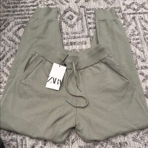 Zara Olive Green Knit Joggers